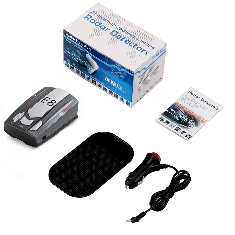 Detector de radar de velocidade do carro com display led voz alerta e sistema de alarme detector de radar kit com detecção de 360 graus