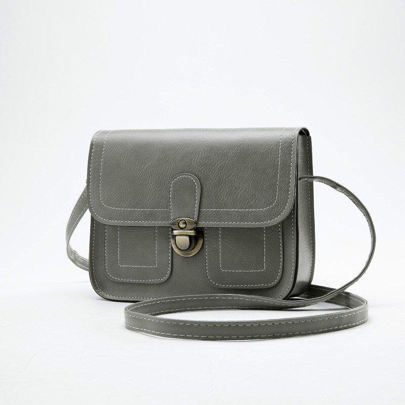 2020 nova primavera feminina sacos de moda cor sólida saco feminino atacado retro ombro mensageiro saco do telefone móvel pequeno saco: Gray