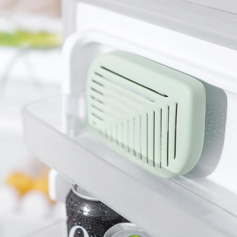 Green Leaf Shape Fridge Refrigerator Air Fresh box Purifier Charcoal Deodorizer Absorber Freshener Eliminate Odors Smell 3 Color