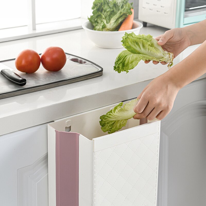 Poubelle pliante murale porte d'armoire de cuisine poubelle suspendue porte d'armoire de cuisine poubelle pliable