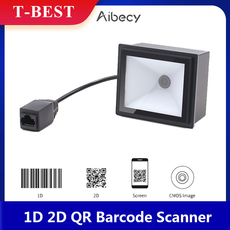 Aibecy Embedded 1D 2D QR Barcode Scanner Module CMOS Image Auto-scan Wired Fixed Mount Bar Code Reader Support Screen Scan
