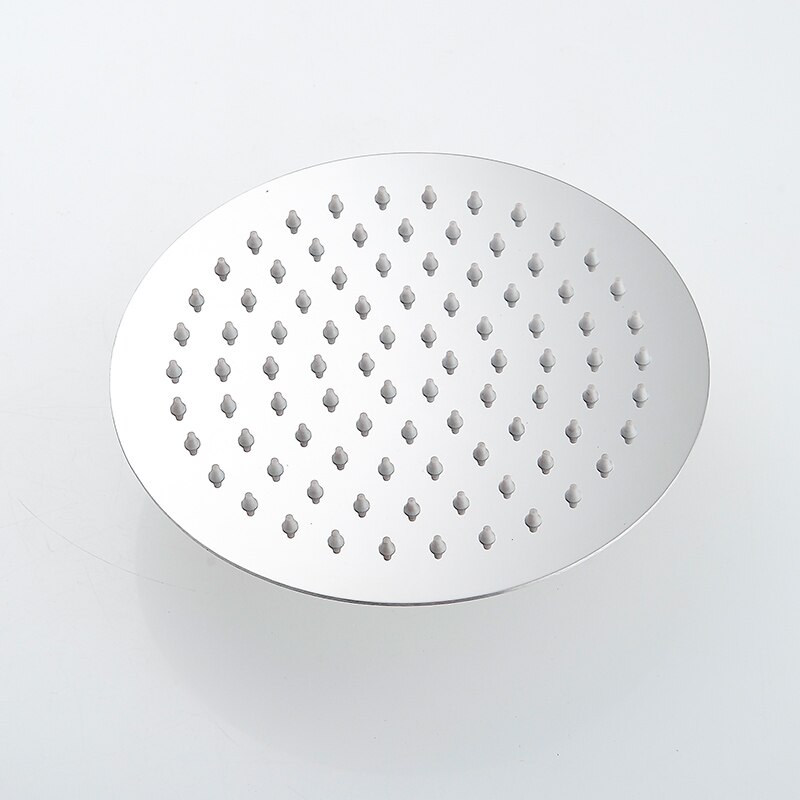 Round & Square 304 Stainless Steel Showerhead Rainfall Rain Shower Head Chrome high pressure bath faucet dusche ducha rainshower: Round / 6 inch