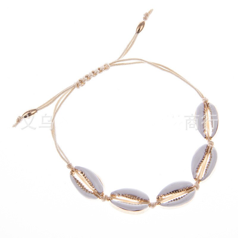 Vintage Gold Color Cowrie Shell Anklet for Women Bracelet on The Leg Foot Chain Girls Beach Ankle Jewelry