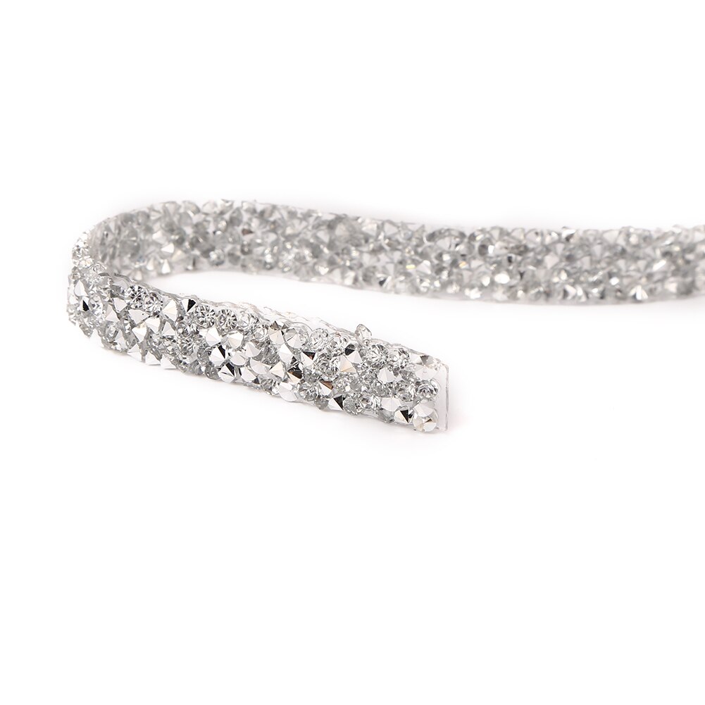 10 Yards Zilveren Bling Wrap Crystal Lint Jewel Strips Strass Mesh Lint Roll Decor Diy Kleding Accessoires