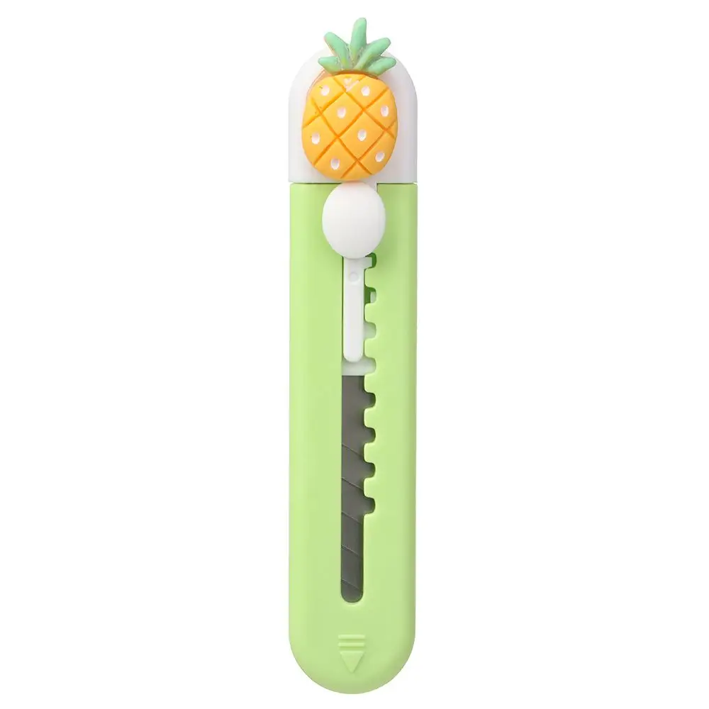 Mini cuchillo utilitario portátil con forma de pata de gato rosa, cortador retráctil, abridor de sobres, herramienta de corte de papel, suministros escolares y de oficina, 1 unidad: Transparente