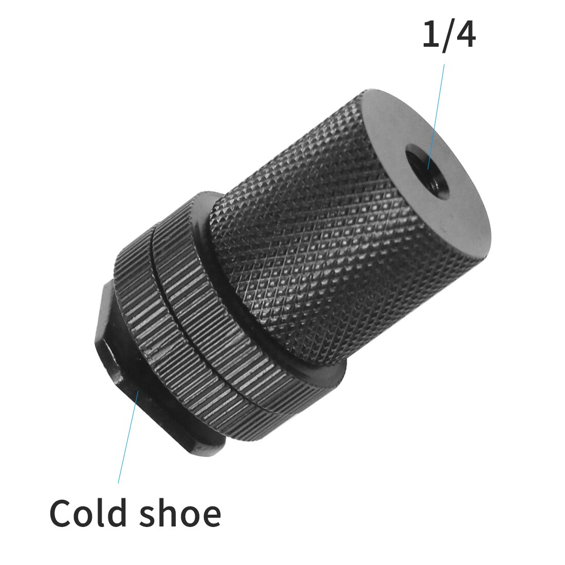 Bgning 1/4 ''Dual Duim Schroef Flash Koude Schoen Camera Adapter Mount Statief Schroef Met 1/4 Tot 1/4 Moer voor Dslr Camera