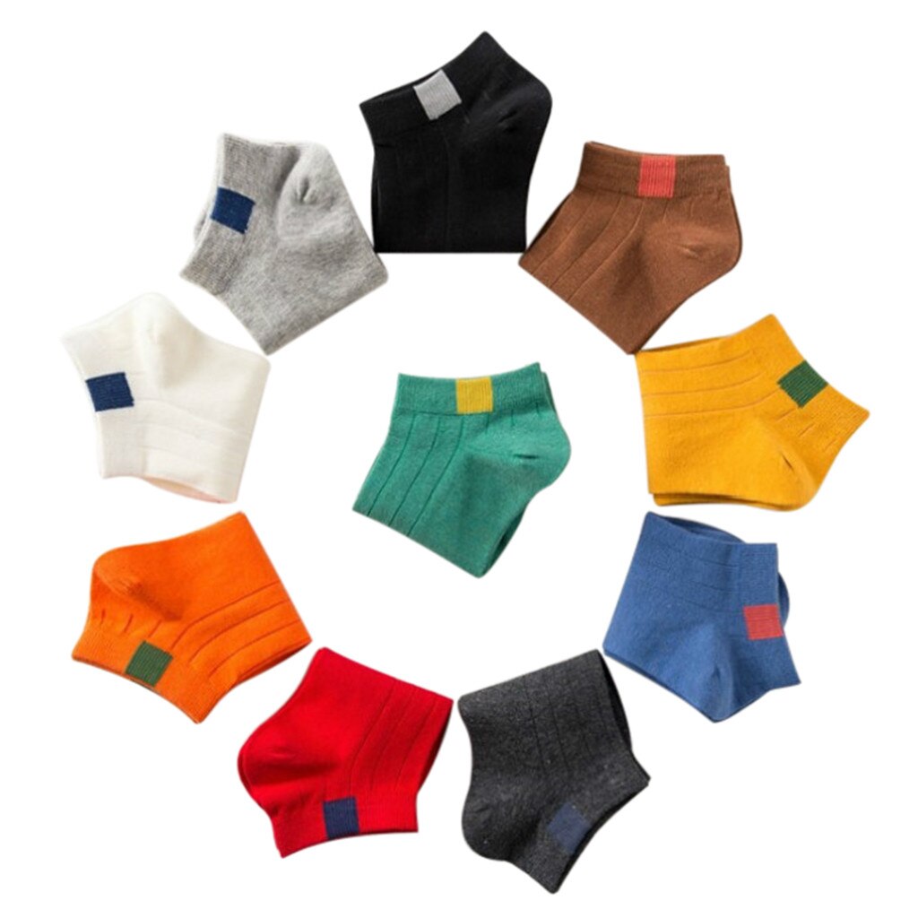 25 # Корейский Стиль Femmes Décontracté Coton Solide Couleur Pure Confortable Chaussettes Harajuku Style Sans Couture Coton Chaussettes