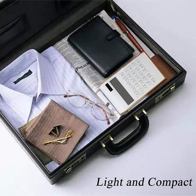 Calculator,10 Digits Solar Battery Basic, Dual Powered Desktop Calculator,Tilted LCD Display Slim Desk Calculator