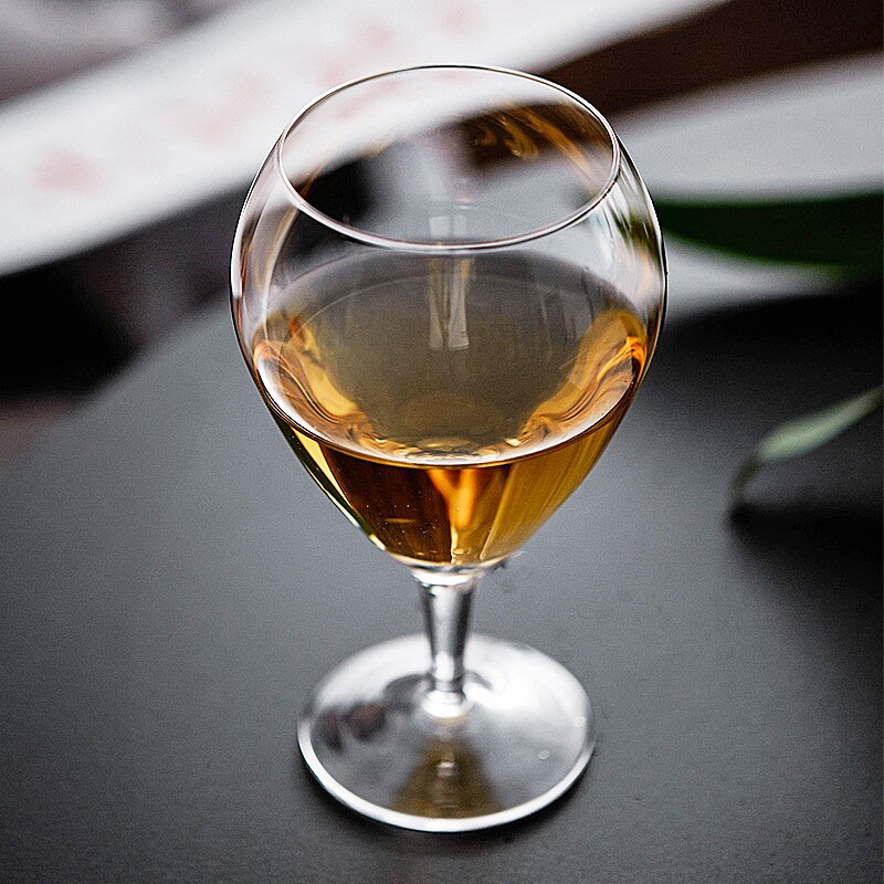 Copa pequeña de gota de agua, sin plomo, rojo transparente, vino, champán, whisky, Brandy, cóctel, taza multiusos, estilo