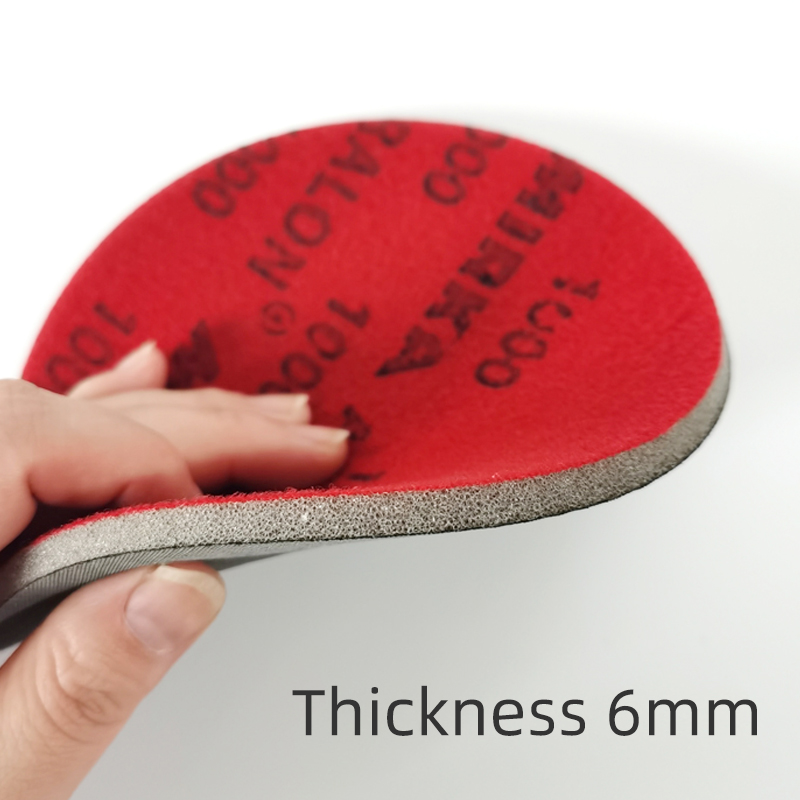 Finnland Mirka 6 Zoll 150 mm Schwamm-Schleifpapier, rund, selbstklebend, Beflockung, Autolack, Polieren, Schönheits-Schleifpapier