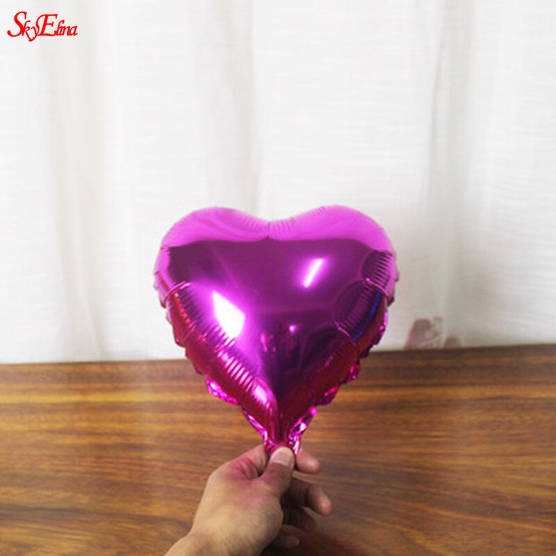 Ballons à hélium en forme de cœur 10 pouces | Rose, or, rouge et Rose, ballons pour fête d'anniversaire et mariage, fournitures pour la saint-valentin, 6Z: rose red