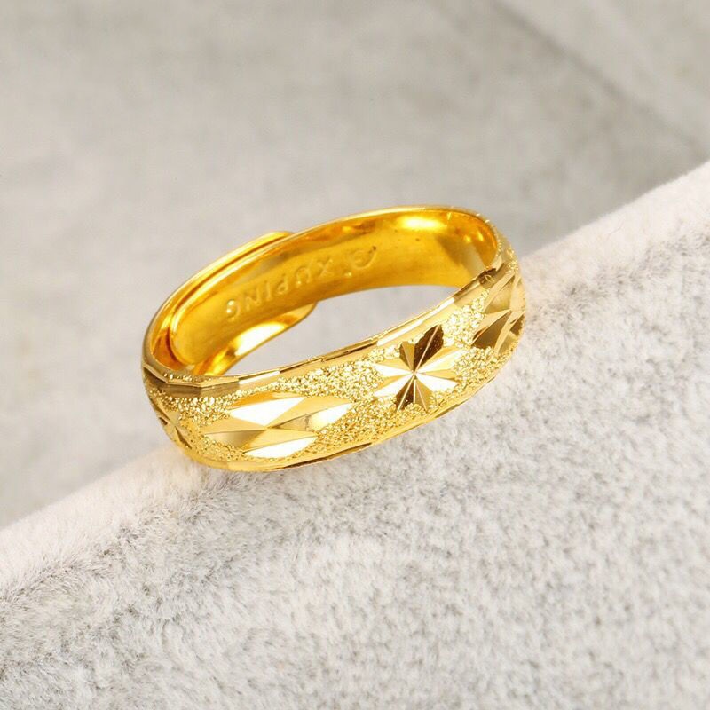 MxGxFam Borduren Ringen (Ajusted) Sieraden Voor Vrouwen Klassieke 24 k Puur Goud kleur Oorspronkelijke