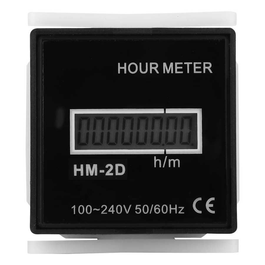 Time Counter Digital Electrical Counter LCD Display Time Meter Gauge Counter Time Gauge AC220 240V
