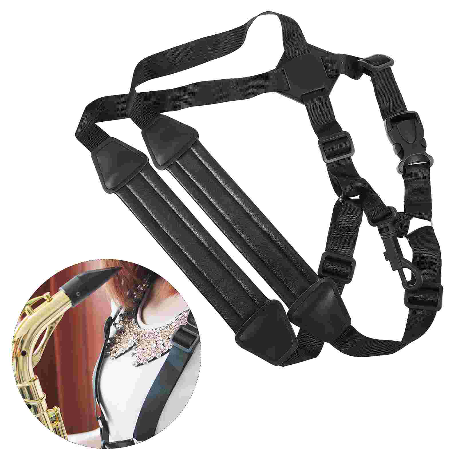 Comfortabele verstelbare universele saxofoonriem polyester afneembare bretels Onderdelen voor muziekinstrumenten: Default Title