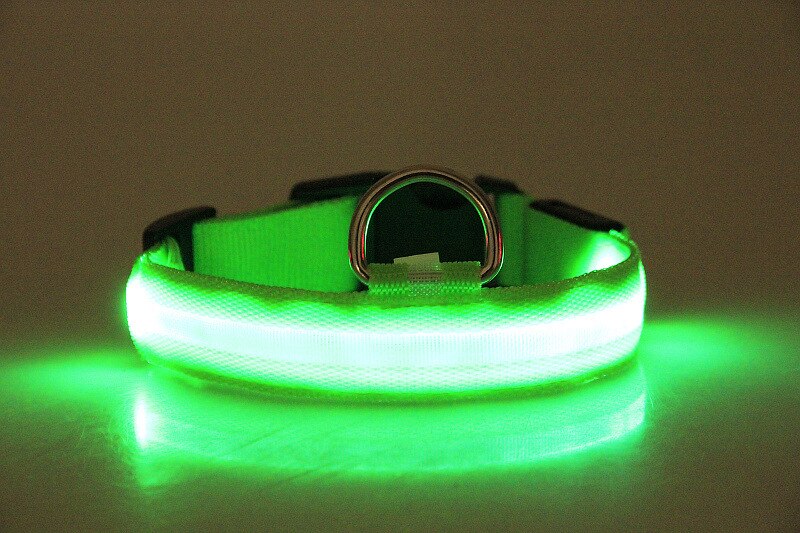 Hals Band Voor Halsband Led Shining In Het Donker Verstelbare Kleurrijke Oplaadbare Met Usb Antilost Voorkomen Decoratie Huisdier Kraag: CHA-GN / M