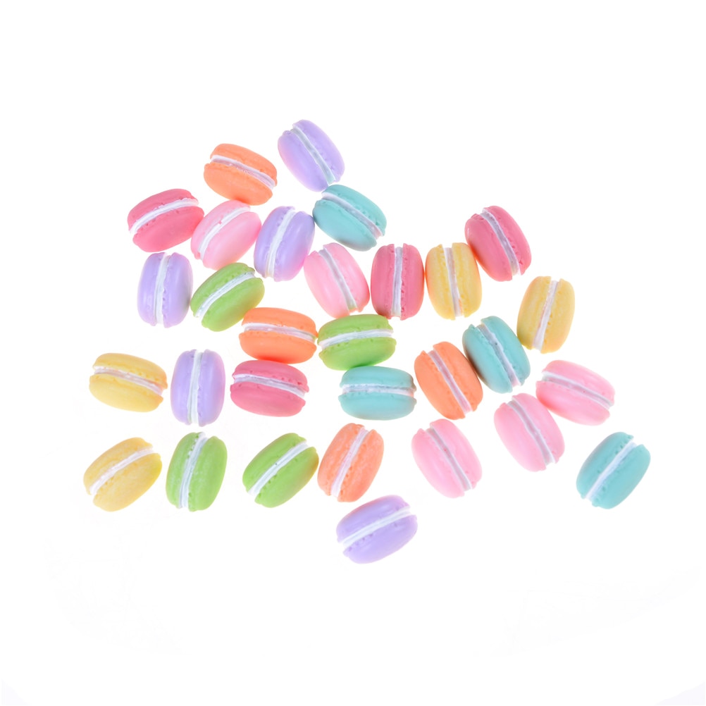 5pcs Mini Dollhouse Macarons Fairy Ornament Simulation Decor