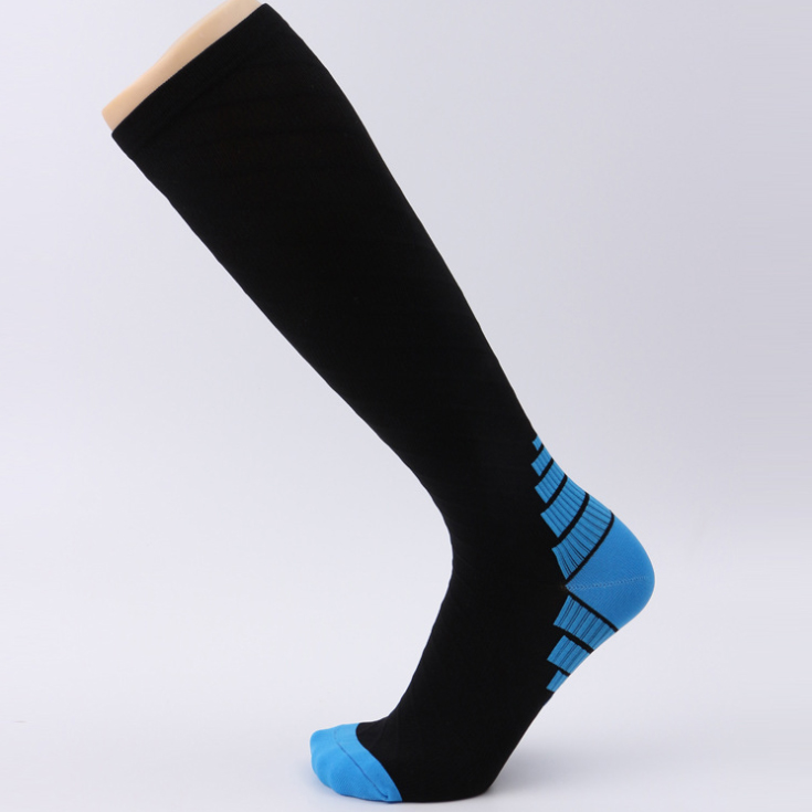 TaoBo Genuine SUPER ELIE Men Women Long Sport Stocks football Soccer Long Socks Over Knee High Sock Baseball Hockey Running: Blue / 41-45