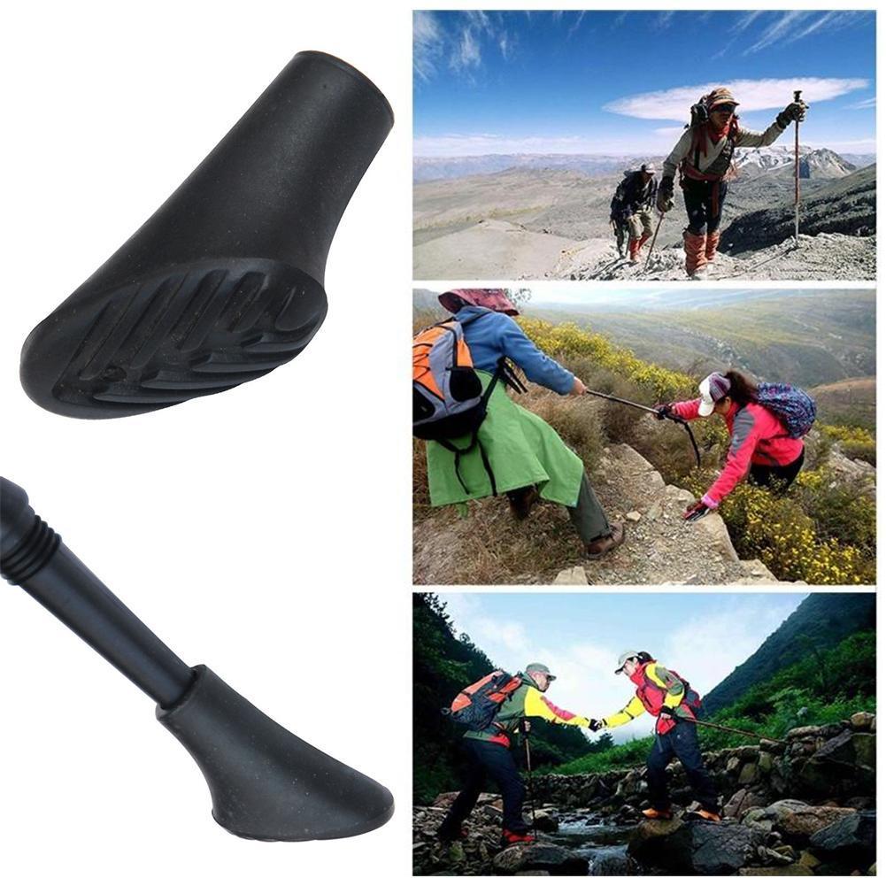 Nordic Walking Pole Trekking Pole Tip Protectors Rubber Tips Pads For Hiking Buffer Stick Replacement End G0U5