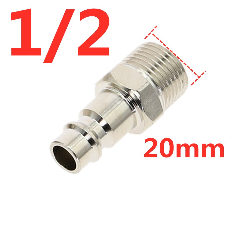 Raccord pneumatique norme européenne ue Euro Type connecteur à raccord rapide coupleur pour compresseur d'air 1/4 3/8 1/2 filetage mâle: Bleu