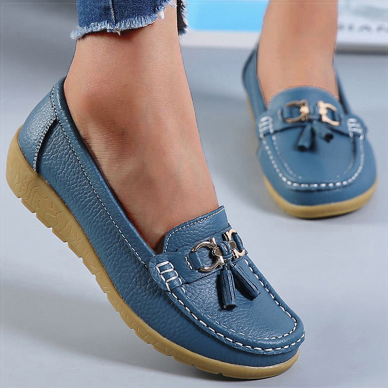 Scarpe da donna Mocassini da infermiera Scarpe Classiche Appartamenti Zapatos Mujer Scarpe basse comode da donna Calzature da donna in pelle casual bianche