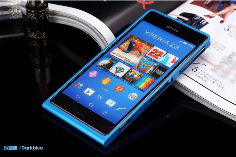 Funda protectora de aluminio Ultra fina de lujo Z3 para Sony Xperia Z3 D6653 D6633