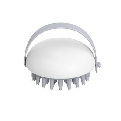 Siliconen Hoofd Body Hoofdhuid Massage Borstel Siliconen Shampoo Borstel Haar Wassen Kam Douche Borstel Bad Spa Massage Borstel Haar Borstel: Moonlight White
