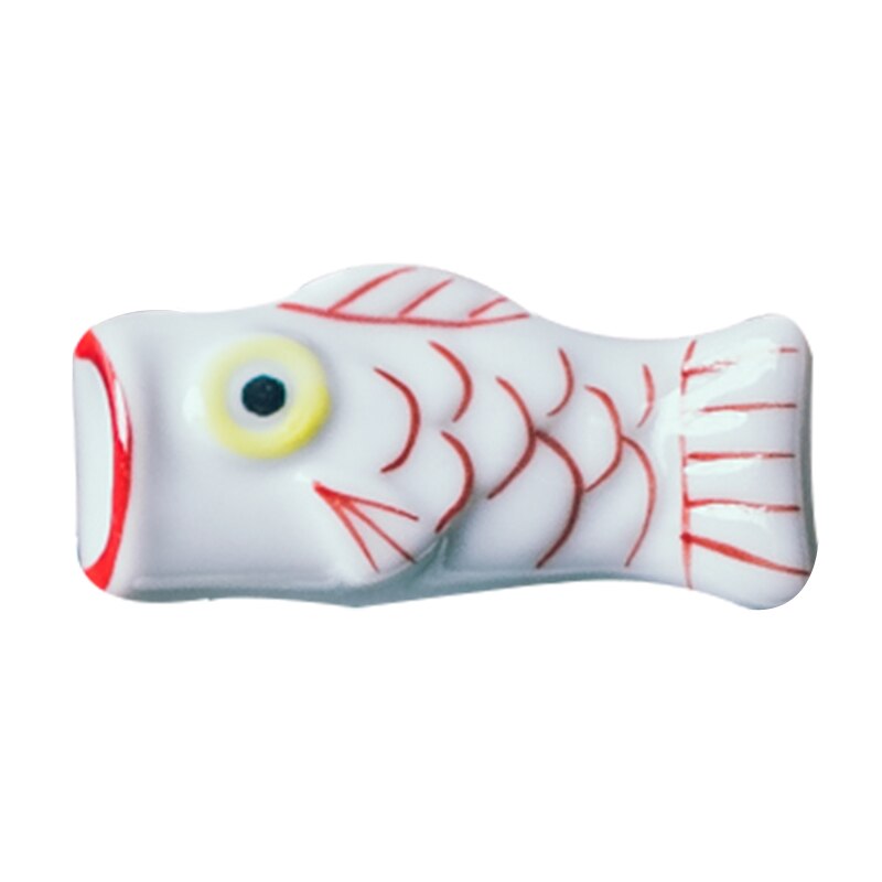 Japanese Carp Streamer Shape Ceramic Cute Chopsticks Holder Stand Rest Pillow Fork Spoon Rack Shelf Dinner Table Kitchen Utensil