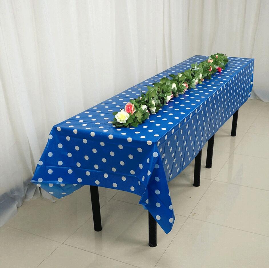 Vegen Schoon Party Tafelkleed Decoratie Grote Rechthoek Plastic Tafel Dekken Doek: Blauw