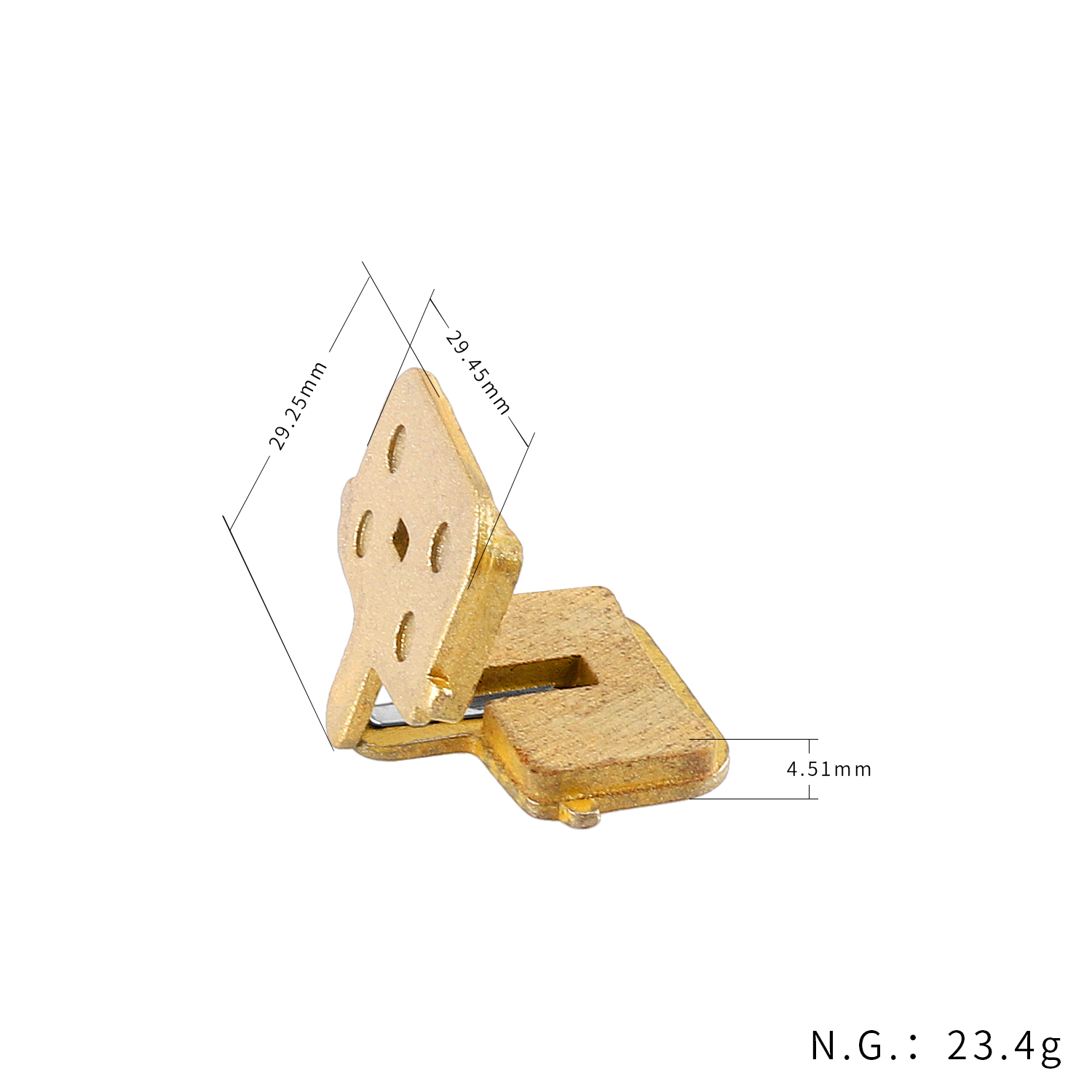 1 Pair Full-Metallic Disc Brake Pads Scooter Caliper Pads for Tongli Kugoo G-Booster Scooter Replacements Parts