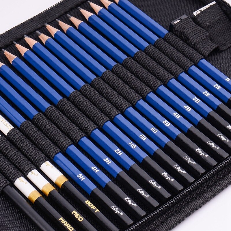 37 PCS Sketching Pencils Set, Sketch Drawing Set, Complete Artist Kit With Travel Case For Kids And Adults