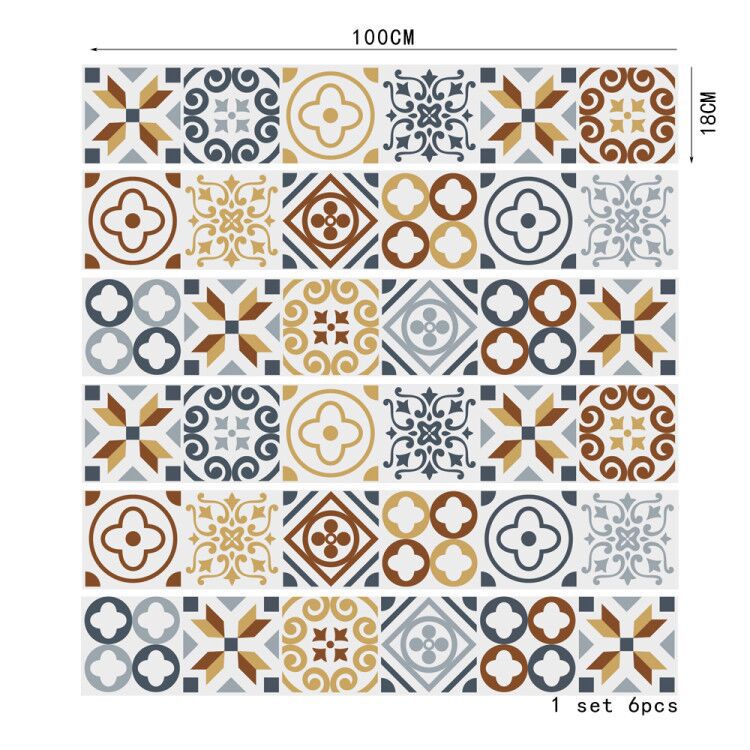 6pcs Stairway Decal Stickers Counter Steps Stairs Decoration Ladder Accessories Wooden Staircase Renovation Upholstery: AFLT002