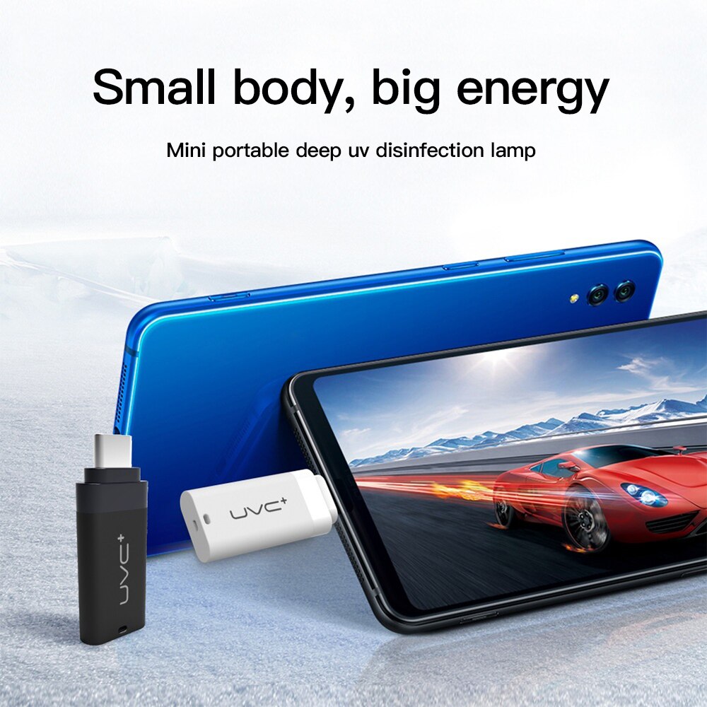 Draagbare Mobiele Telefoon Usb Sterilisator Uv Ultraviolet Sterilisatie Licht Led Kiemdodende Lamp Sterilisator Lamp Type-C Sterilisator
