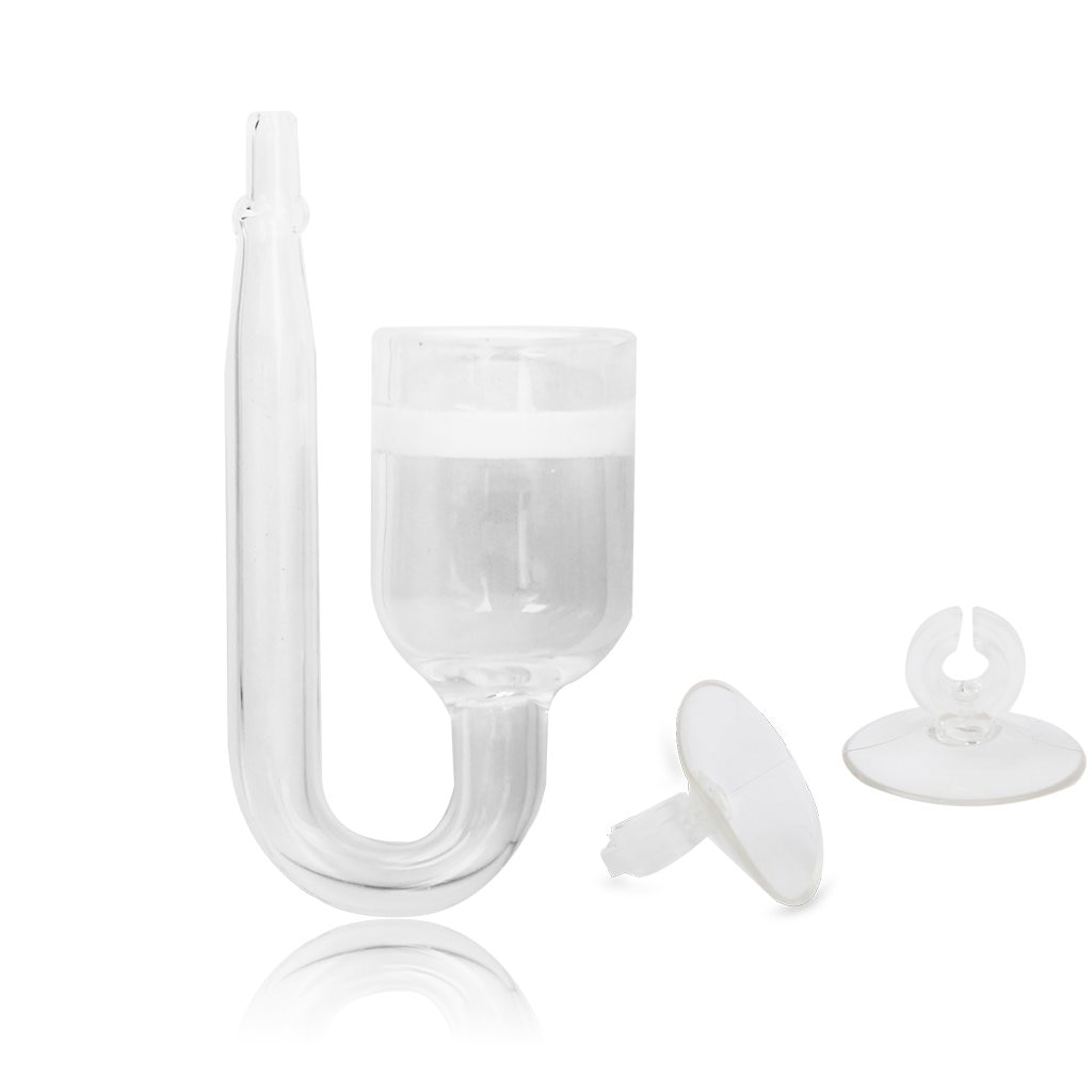 Aquarium Fish Tank CO2 Diffuser Carbon Dioxide Reactor with Ceramic Disc + 2 Suckers
