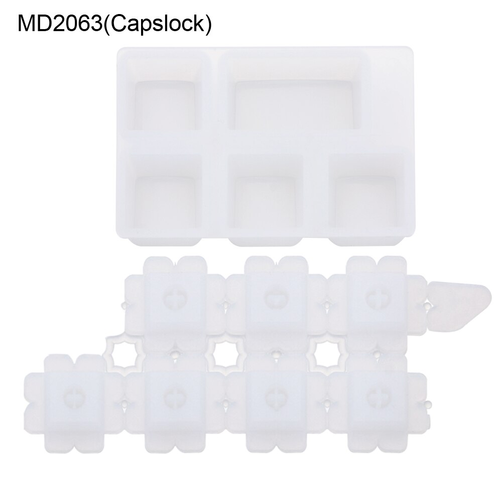 Mechanical Gaming Pet Paw Shap Key Cap Mold Computer Gamer Keycaps Crystal Silicone Molds UV Epoxy Resin Handmade Making Tools: MD2063(Capslock)