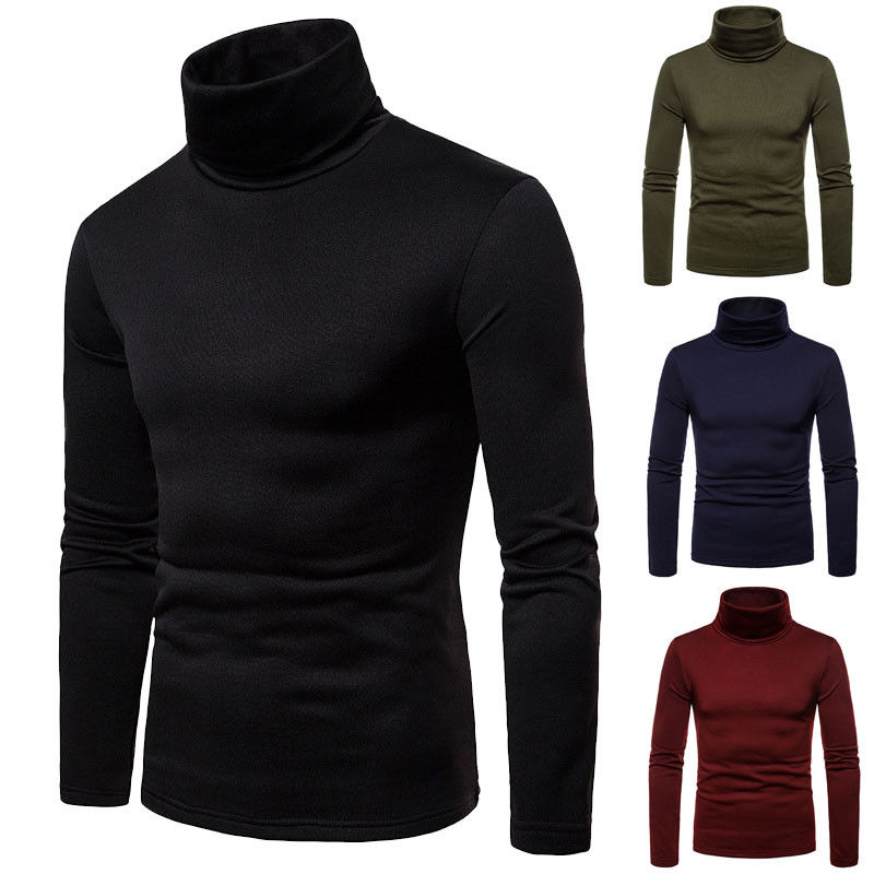 Mens Winter Thermal Turtle Neck Skivvy Pullover St... – Grandado