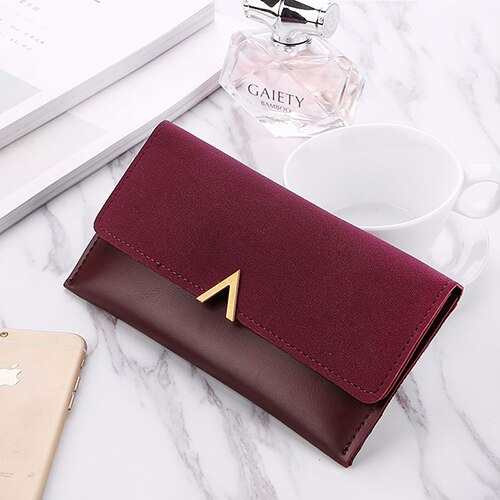 Long wallet ladies wallet purse card bag clutch bag PU leather wallet female кашелек для денег женский: Jujube