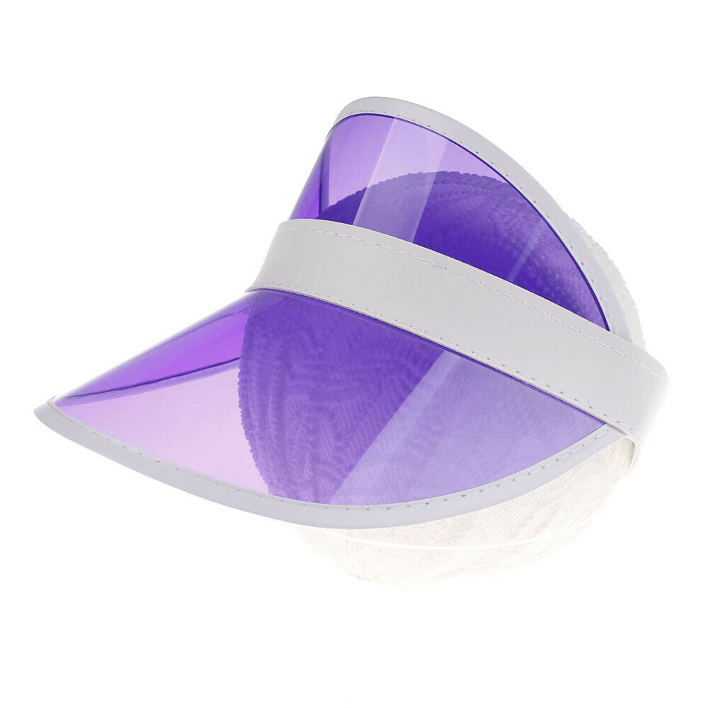 Sombrero de verano, visera de sol, sombrero Casual de , gorra de plástico transparente de PVC para niños, negro, azul, verde, rosa