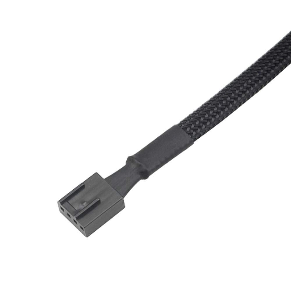 10PCS 4 Pin PWM Fan Extension Power Cable Connector Case Male to Female Extending Cables Compatible with 4 Pin/3 Pin Fan