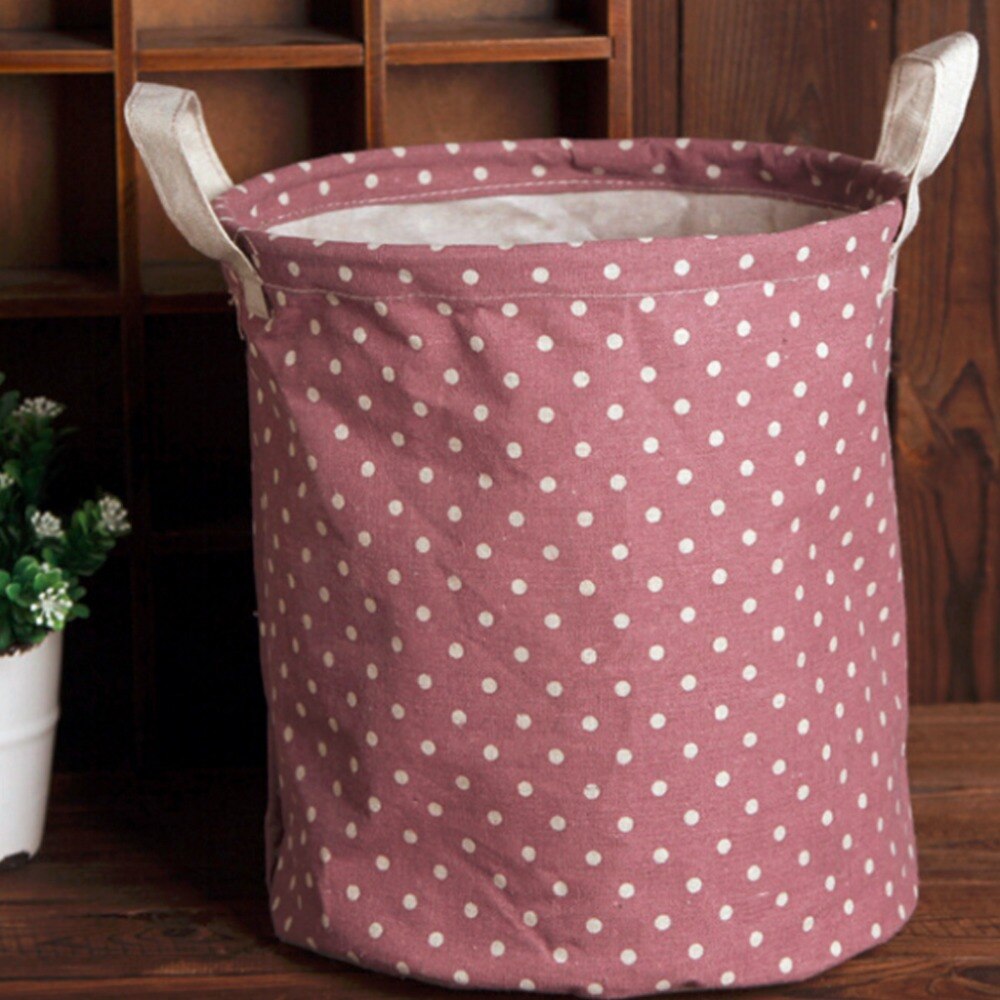 Cesto para ropa sucia, bolsa de lino, cesto para la ropa para lavar cuna para el hogar, bolsas de uso para el hogar, almacenamiento de juguetes plegable 23x26cm