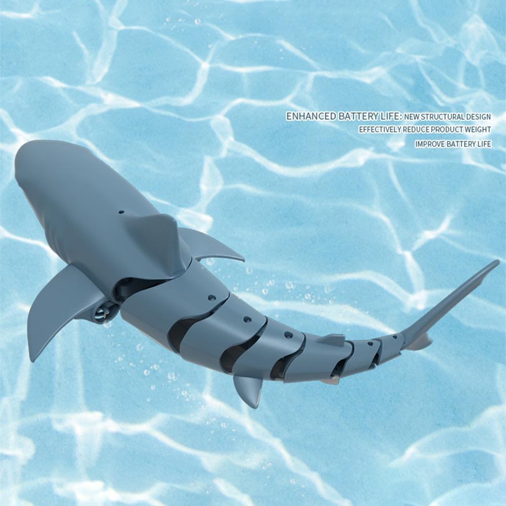 Robot tiburón submarino para niños y adultos, juguete eléctrico con Control remoto, bañera de animales, piscina, de amor