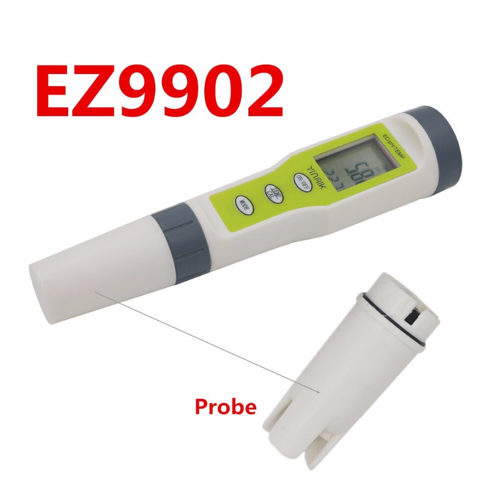 3 In 1 EZ9902 Ec Meter Water Quality Tester Ph Ec Temp Meter Vervangen Probe Zuiverheid Maatregel Tool Zuurgraad Testers voor Zwembad 20% Off: EZ9902 Probe