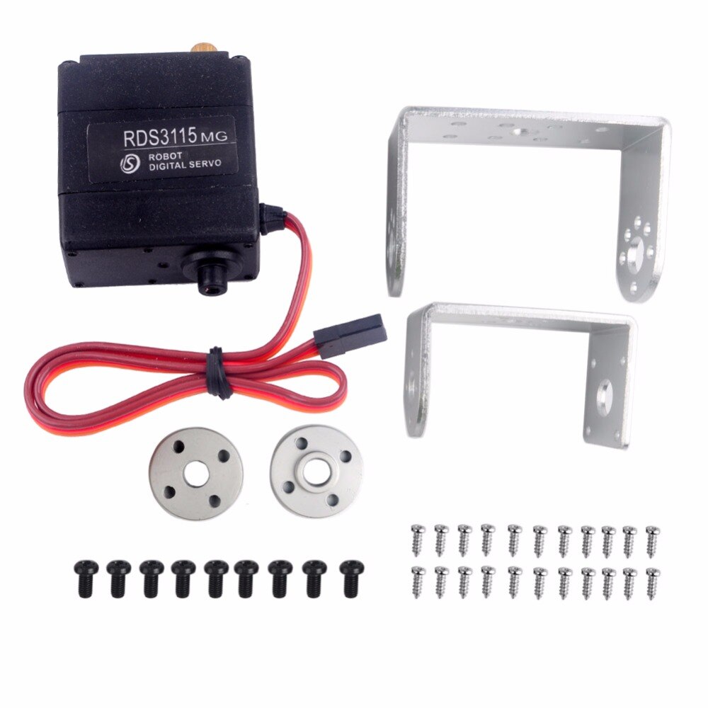 2pcs RDS3115MG 17KG Large Torque 270 Degree Digital Servo, Biaxial Digital Servo Motor for RC Robot Smart Car Boat FZ2125-01