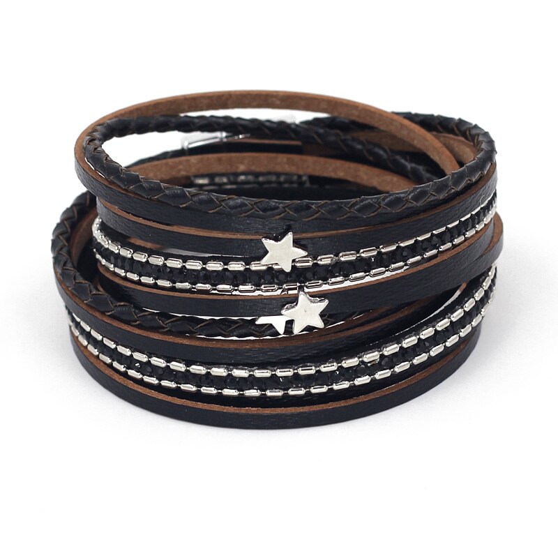 VONNOR frauen Armbänder Boho Schmuck Natürliche Perle mehrschichtig Leder 2 Kreis wickeln Armbinde: B9002c