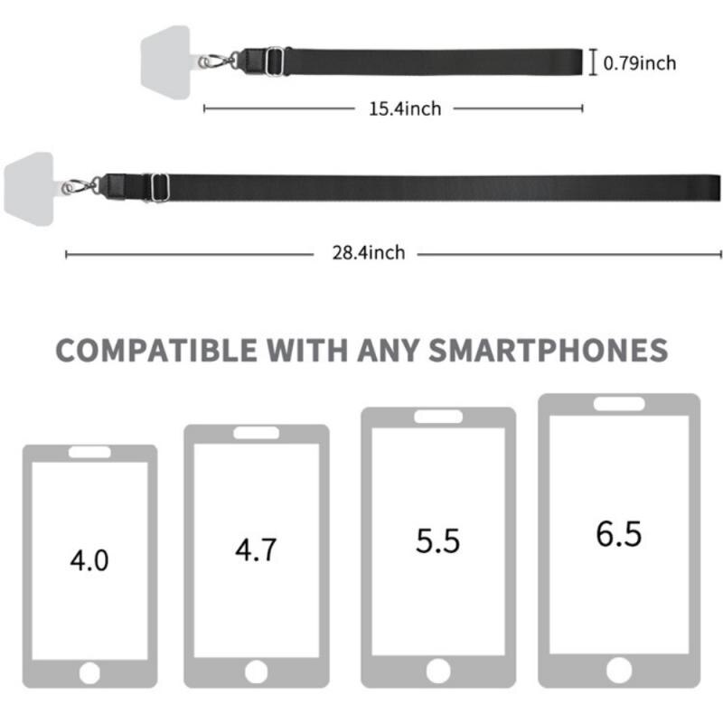 Phone Lanyard Adjustable Detachable Neck Cord Lanyard Strap And Phone Safety Tether For All Phones And Case Combination