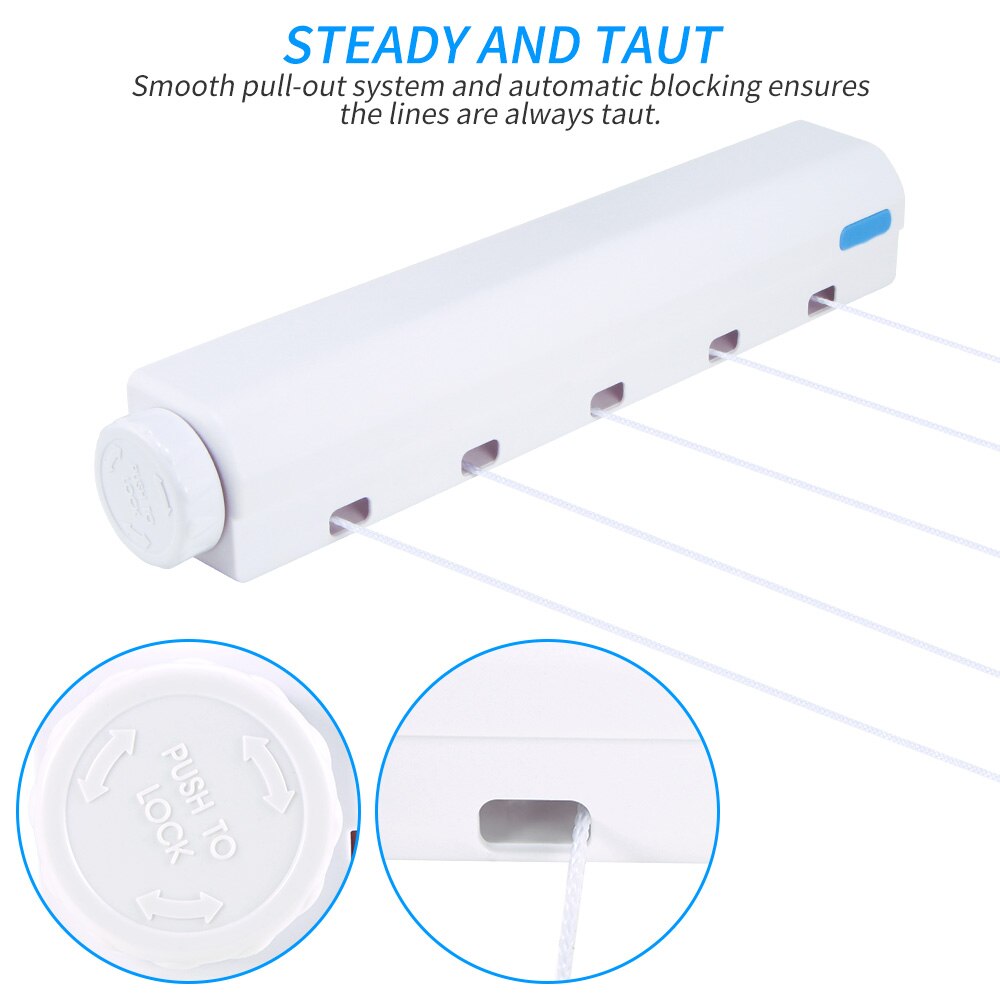 Spring-Style Indoor Drying Rack, Clothes Line, Clothes Line, Drying Rack, Towel Hook, Indoor Automatic Retractable Clothes Line
