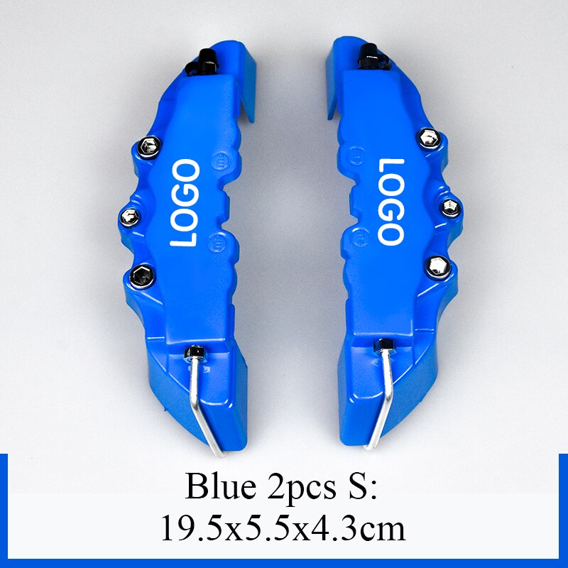 2 Stuks S/M/L Size 3D Abs Auto Remklauw Cover Remschijf Shell Voor Verna Celesta elantra Mistra Sonata Ix25 Ix25 Tucson Santafe: Blue 2Pcs S