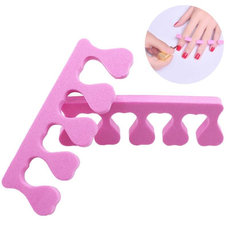 5Pcs/Lot Soft Foam Sponge Toe Separator Finger Separator Pink Heart Nail Polish Protector Feet Care Manicure Pedicure Tool STS01