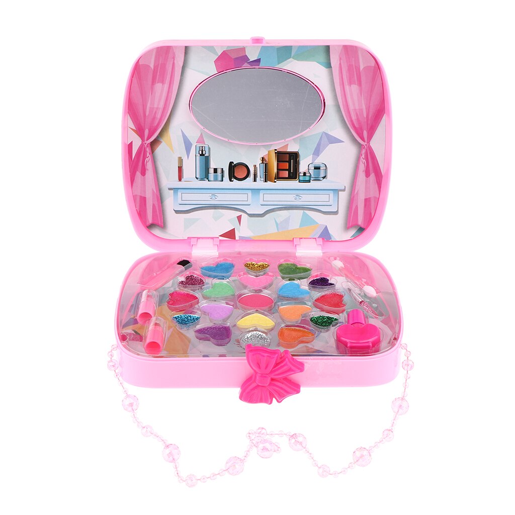 Schminksets zum rollenspiel für mädchen, spielzeug, kosmetikset, handtasche, rosa, vorschulspielzeug