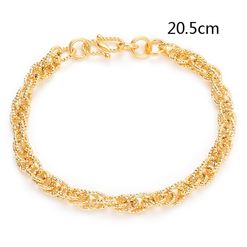 Plated 24K Gold Multi Vorm Punk Armband Curb Cubaanse Ketting Goud Kleur Armbanden Armband Voor Mannen Vrouwen Sieraden: Style 13