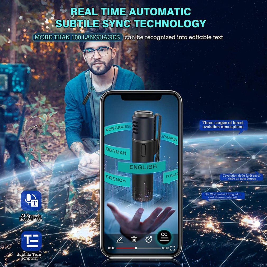 Draadloze Bluetooth Microfoon Mobiele Telefoon Vlog Video Radio Netwerk Celebrity Live Korte Video Schieten En Opnemen